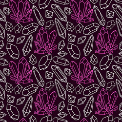 Dark pattern sketch crystals vector