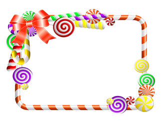 Frame with colorful candies Royalty Free Vector Image