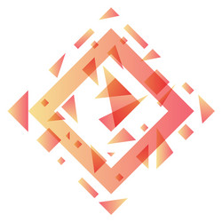 abstract blurred background with hipster triangles vector image