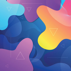 abstract colorful flow shapes background vector image