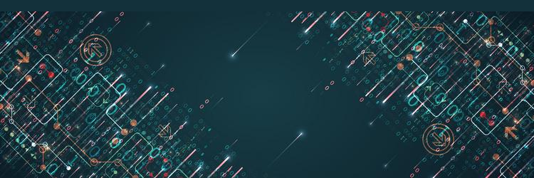abstract data gradient color background hand vector image