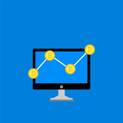 blockchain scheme mining crypto currency server vector image