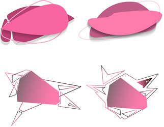 dynamical colored forms and line vector image