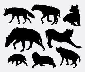 Hyena Silhouette - Wild Animal Vector Image
