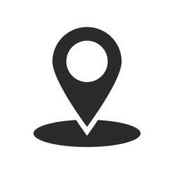 map pointer flat location icon isolated vector image