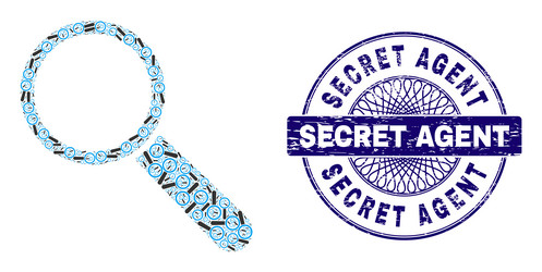 search tool recursion mosaic of items vector image