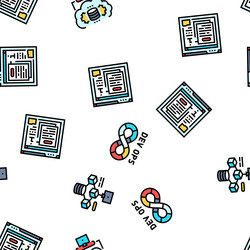 software engineer computer code seamless pattern vector image