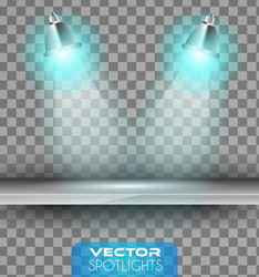 spotlights scene with different source of lights vector image