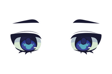 Girl eyes in manga style. 4487844 Vector Art at Vecteezy