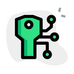key a variable value applied using an algorithm vector image