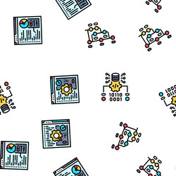software engineer computer code seamless pattern vector image