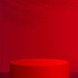 Abstract background with red color geometric 3d vector