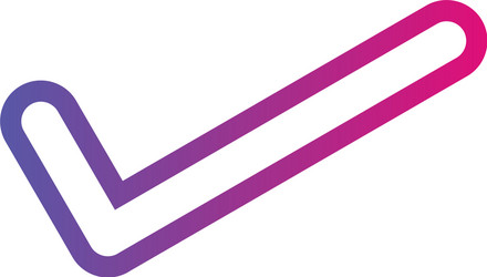 gradient check mark icon with white background vector image