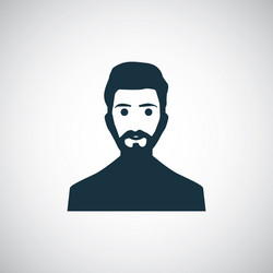 Man with mustache icon for web and ui on white vector