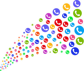 source stream of phone number vector image