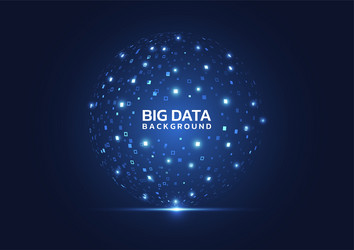abstract technology background with big data vector image
