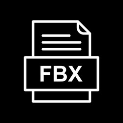Fbx file document icon vector
