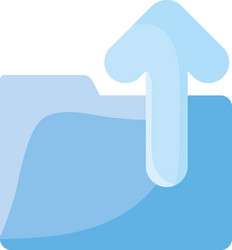 isolated file with upload arrow flat style icon vector image