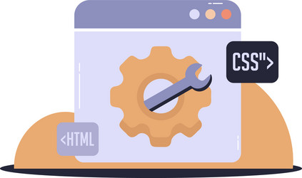 isolated tools programming vector image