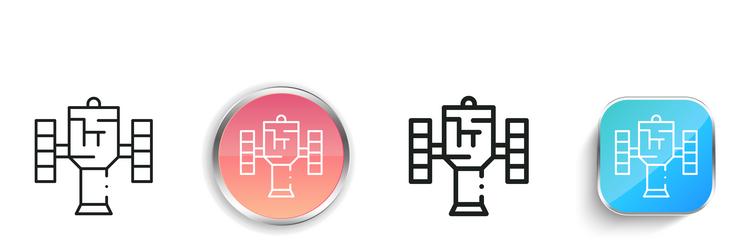 hubble space telescope icon thin linear regular vector image
