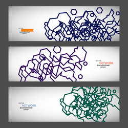 set three sets of abstract contour lines vector image