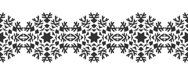 Snowflake christmas seamless pattern circular vector