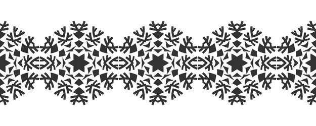 Snowflake christmas seamless pattern circular vector