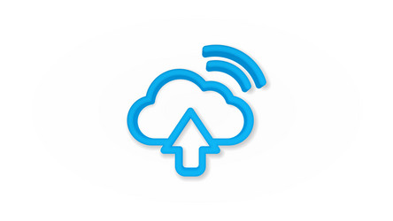 Cloud Upload Computer Icon vector image