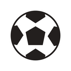 Flat icon in black and white style soccer ball vector