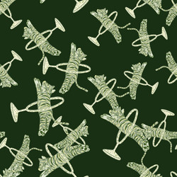 random seamless pattern with abstract circus vector image