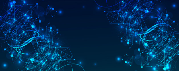 abstract swirling lines with plexus effect vector image