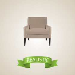armchair realistic element vector image