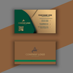 Golden business card free vector
