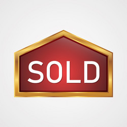 sold sign symbol for element design vector