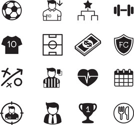 Sports Club Icon Set Vector Image