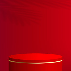 Abstract background with red color geometric 3d vector