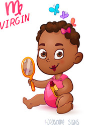 African American Girl with Makeup Vector Image