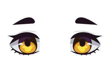 Isolated Set Anime Eyes Girl Kid Stock Vector (Royalty Free) 1536486275