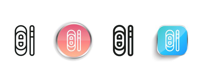 clave icon thin linear regular and button style vector image