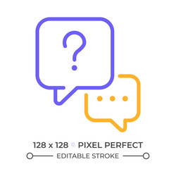 interview question two color line icon vector image