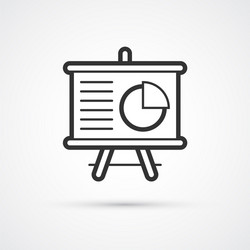 Presentation Chart Icon - Data Analysis vector image
