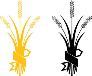 Ears of wheat barley or rye visual graphic vector