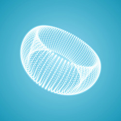 torus connection structure 3d grid design vector image