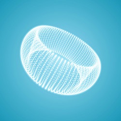 torus connection structure 3d grid design vector