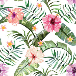 Tropical Flower Pattern Vector Image