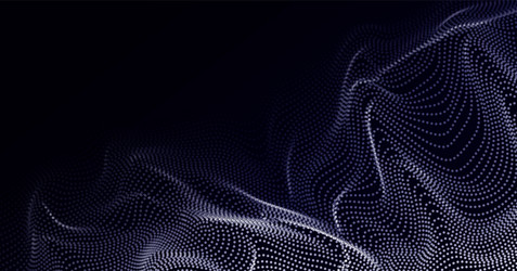 wave design element array glowing dots vector image