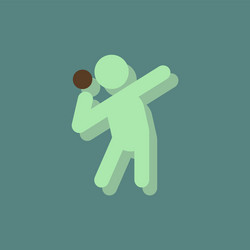 flat isometric athletics hammer throw summer vector