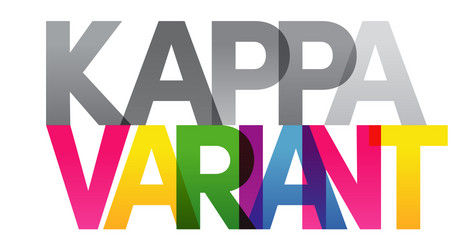 kappa variant colored rainbow text vector