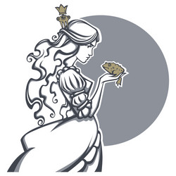 Frog Prince Fairy Tale Vector Image