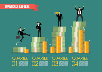 quarterly reports infographic vector